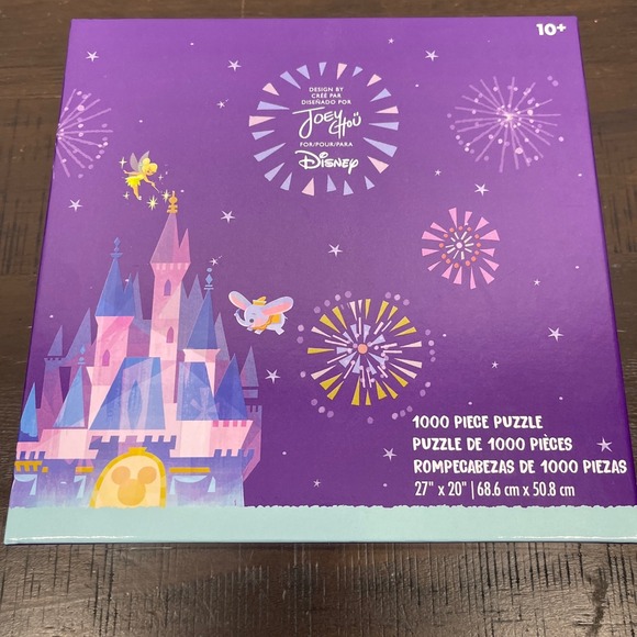 Disney Other - Disney Parks Joey Chou Disneyland Castle 1000 Piece Jigsaw Puzzle Fireworks New